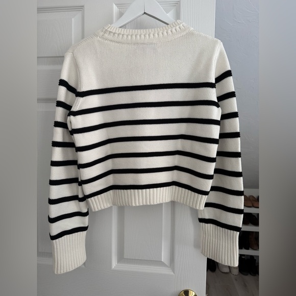La Ligne Jill Sweater white/black stripe size medium - Picture 4 of 10